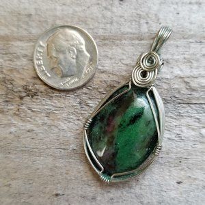 Ruby Zoisite Wrap Pendant